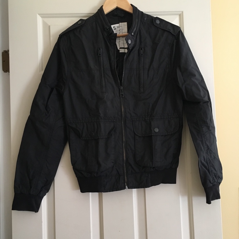 Men’s dark blue really cool bomber jacket